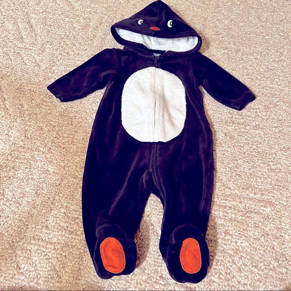 🎃 GYMBOREE Baby PENGUIN Halloween Costume 3/6 mo